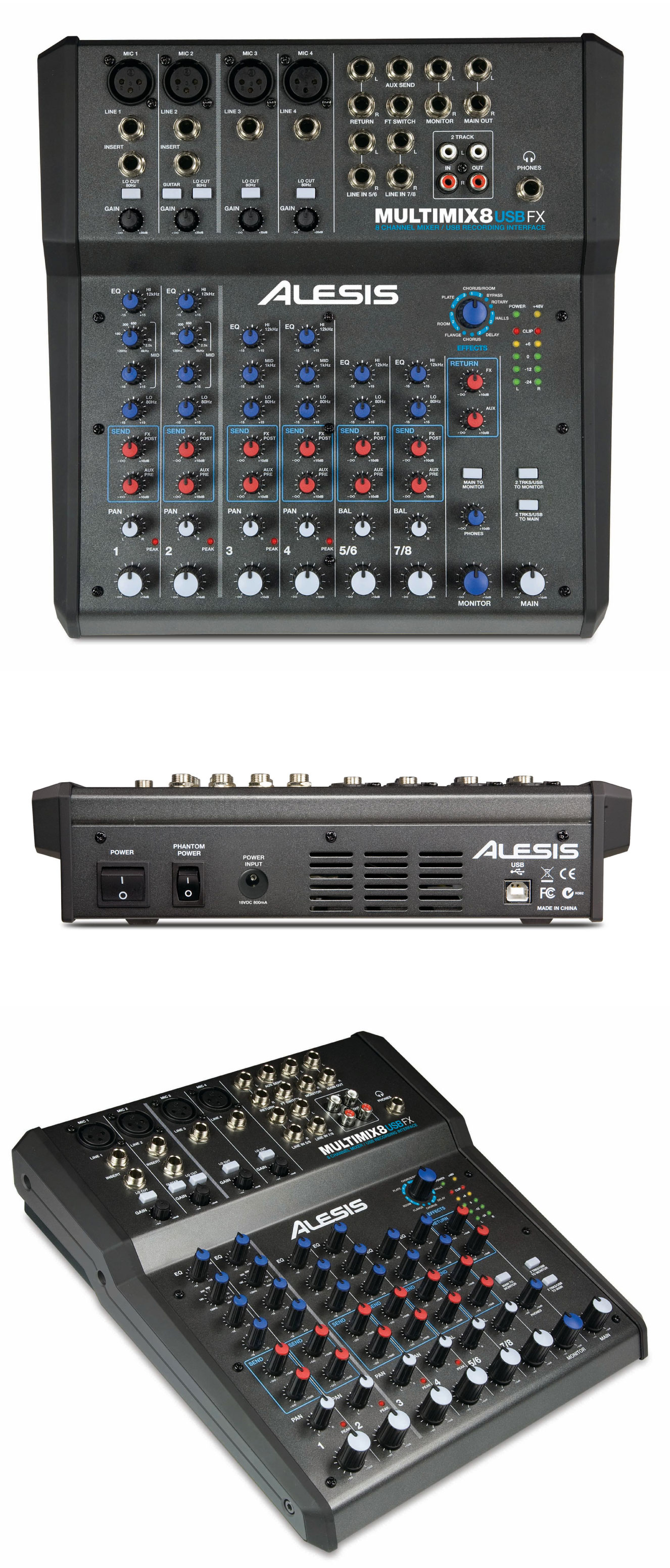 製品情報：MultiMix 8 USB FX：Alesis