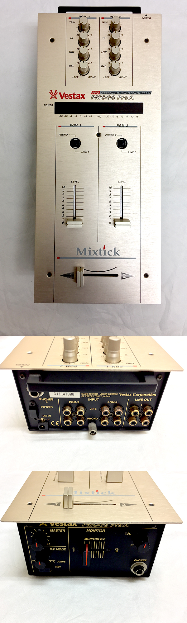 中古品のVestax、DJミキサーPMC-06ProAのご紹介です。