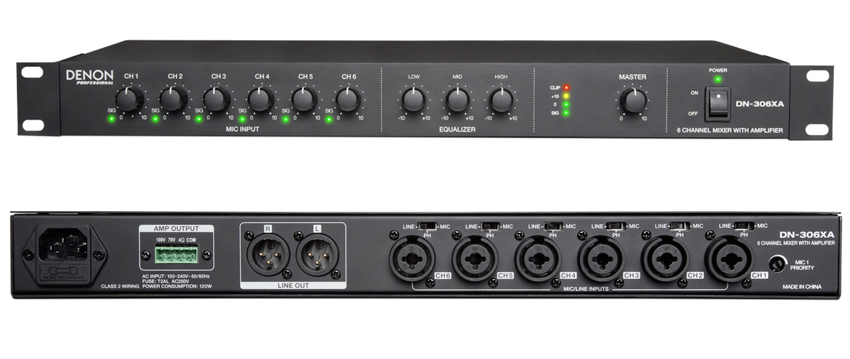 DENONのアンプ内蔵ミキサー、DN-306XAのご紹介です。