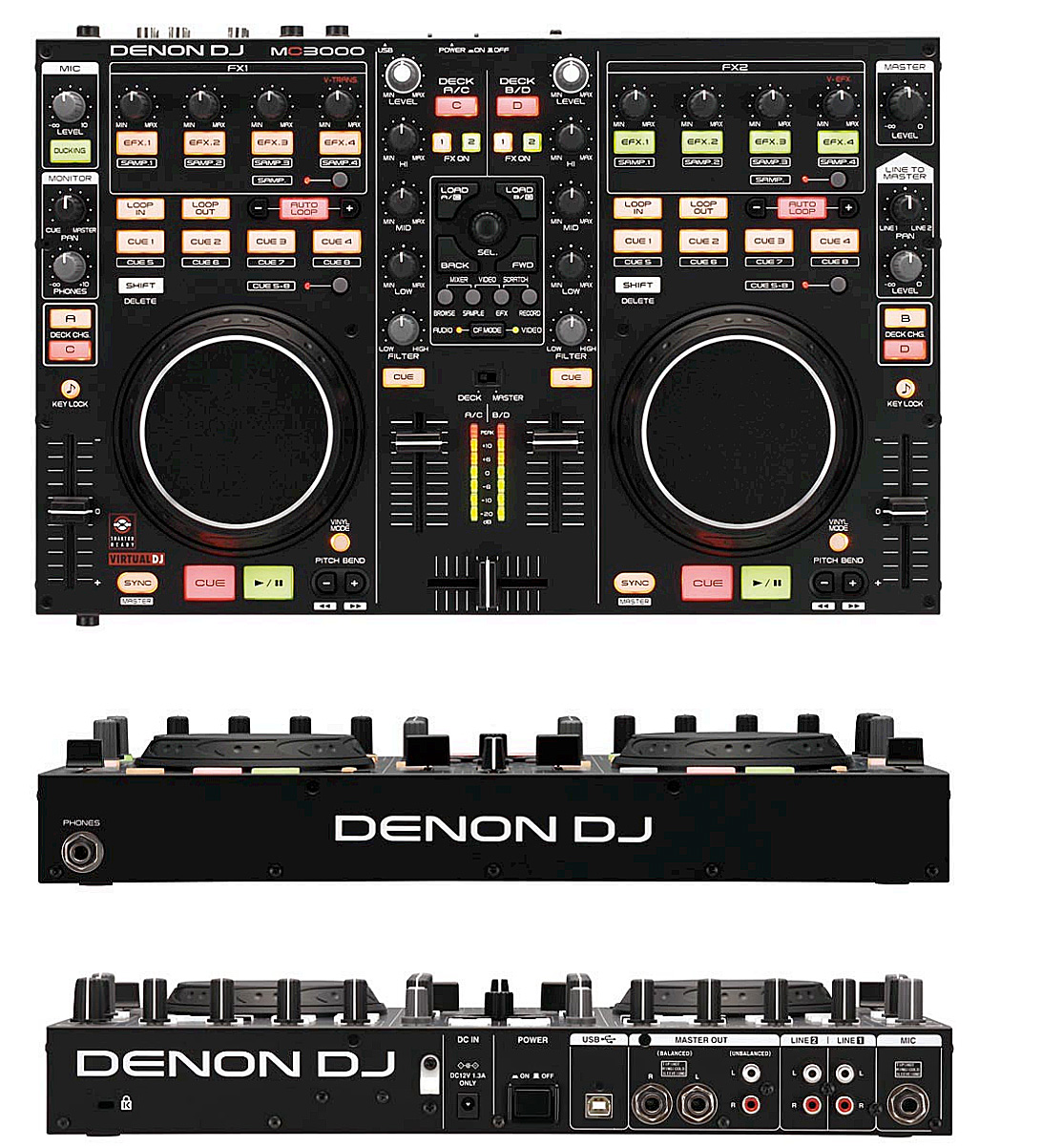 【お気に入り】  PCDJコントローラーです。 mc3000 デノン 電子音楽 DJ機器