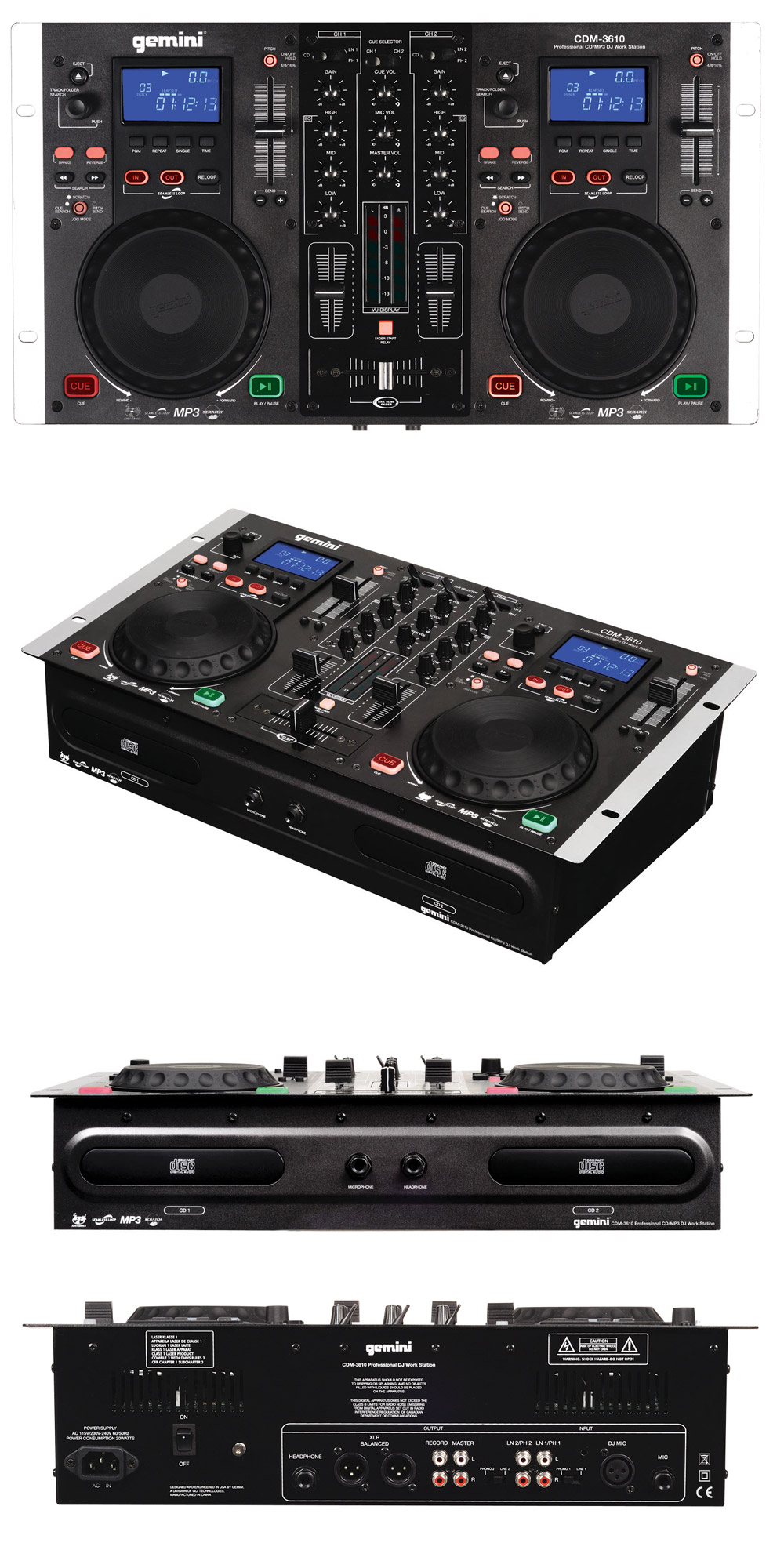 GEMINI オールインワン　CDJ  CDM3610 