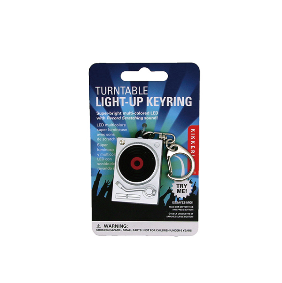 KIKKER LAND TURNTABLE LIGHT-UP KEYRING