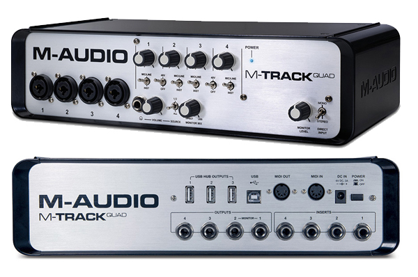 M-AUDIO M-TRACK QUAD オーディオインタフェース