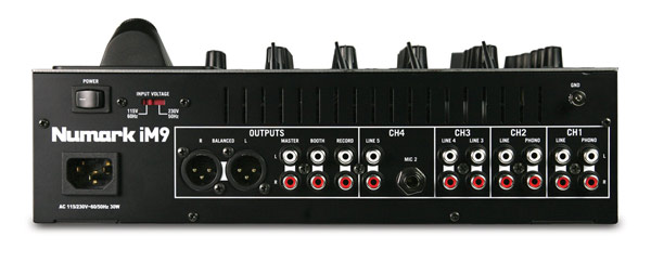 Numark iM9 リア