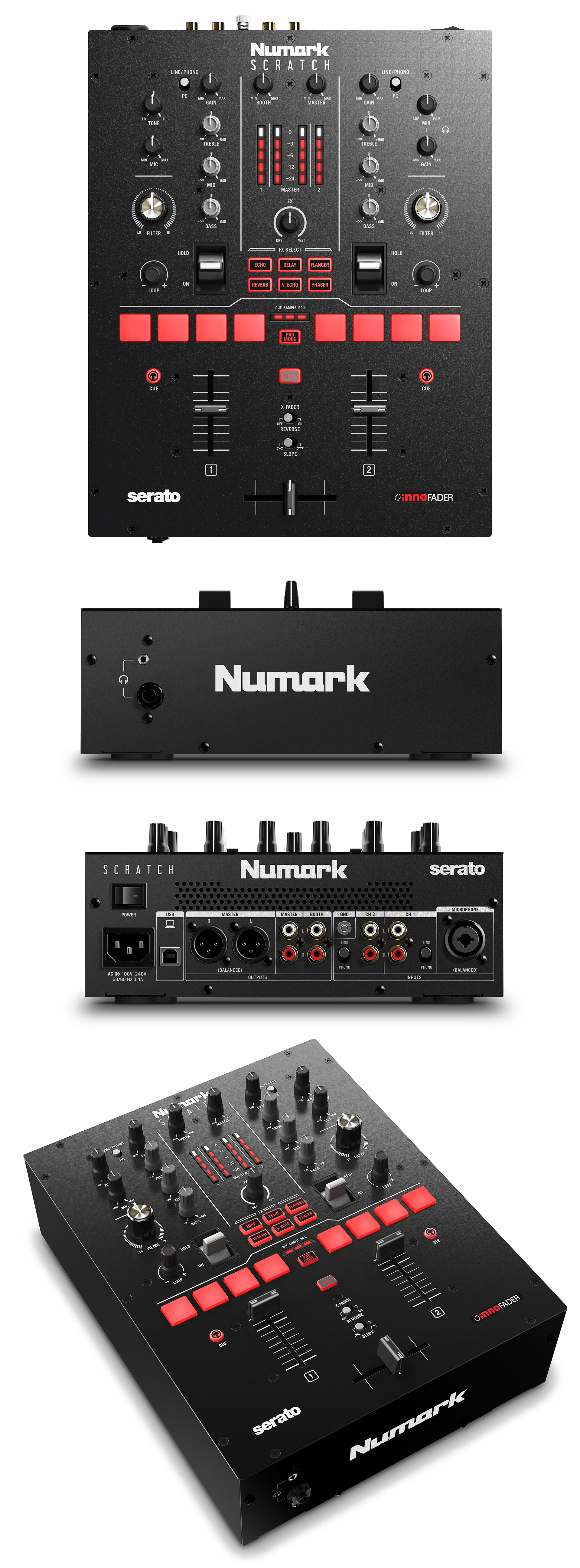 Numark 2チャンネルスクラッチミキサー Serato DJ Pro/DVSライセンス