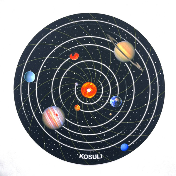 Dr. Suzuki KOSULI Colorful Spiral Dots & Solor System Pattern 12inch Slipmat(Xbv}bg2)