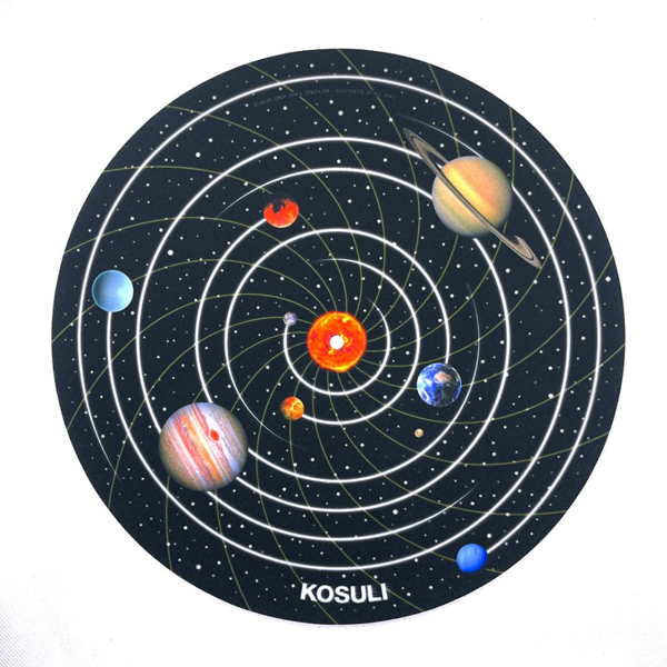 Dr. Suzuki KOSULI Colorful Spiral Dots & Solor System Pattern 12inch Slipmat(Xbv}bg2)