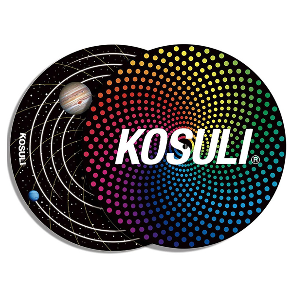 Dr. Suzuki KOSULI Colorful Spiral Dots & Solor System Pattern 12inch Slipmat(Xbv}bg2)