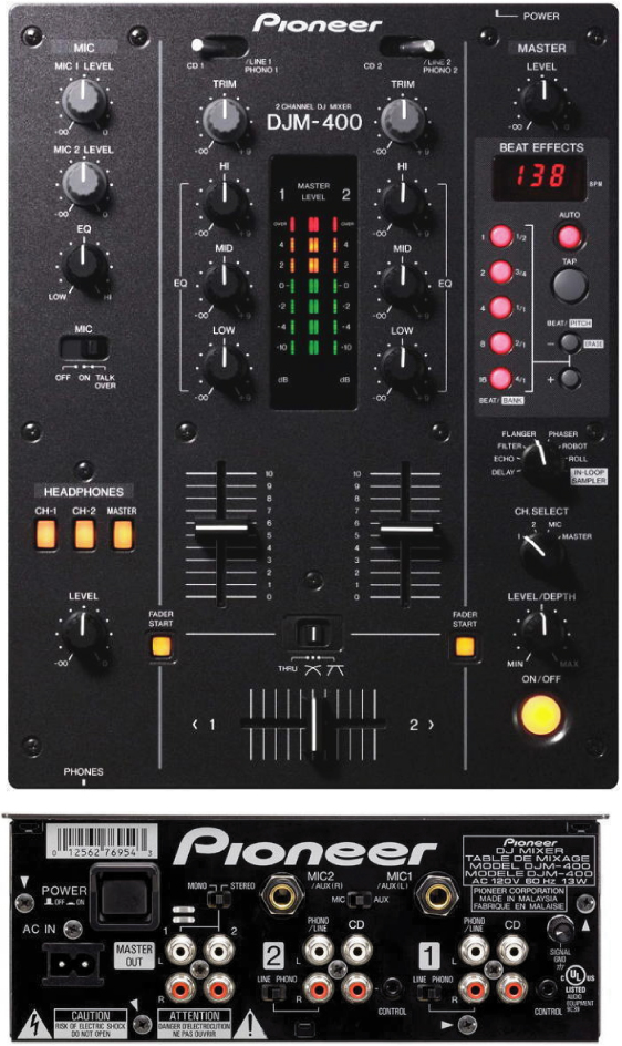 PIONEER/DJミキサー/DJM-400 -DJ機材アナログレコード専門店OTAIRECORD