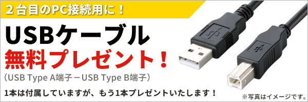 USBケーブル無料プレゼント