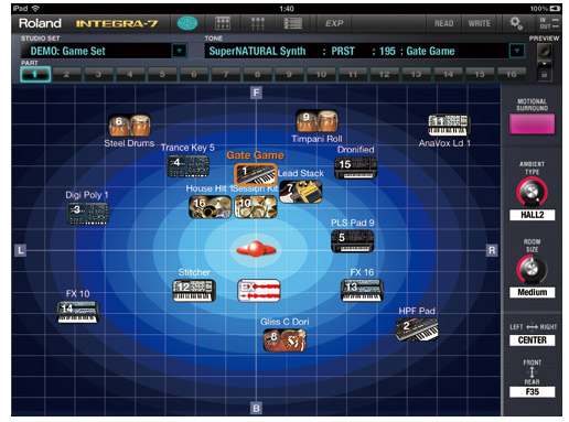 Roland INTEGRA7 iPadAv