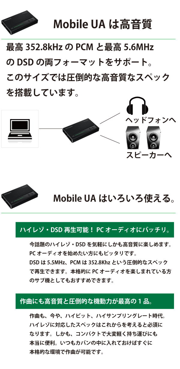 生産終了につき最終大特価】DSDに対応！！RolandのUA-M10（Mobile UA 