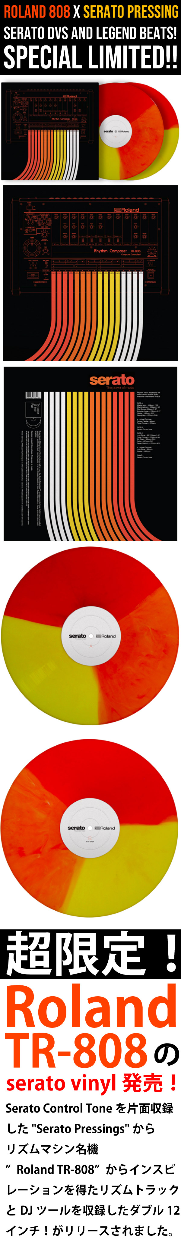 SERATO PERFORMANCE SERIES(2LP)@CONTROL VINYL [Roland 808 X Serato Pressing SCV-PS-808-12]