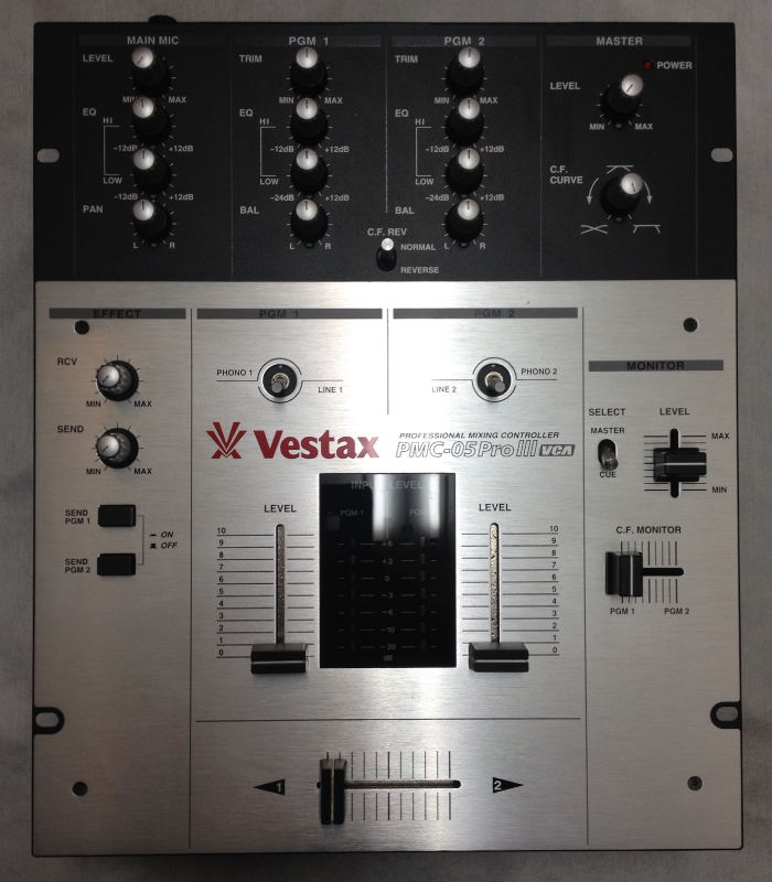中古品】VestaxのDJミキサーPMC-05Pro3VCA紹介ページです。 中古品】VestaxのDJミキサーPMC-05Pro3VCA紹介ページです。