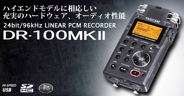 TASCAM/ハンディーレコーダー/DR-100MKII -DJ機材アナログレコード専門 