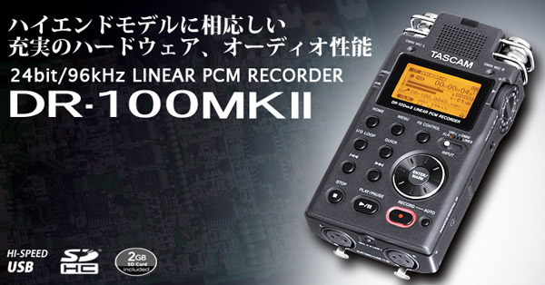 TASCAM/ハンディーレコーダー/DR-100MKII -DJ機材アナログレコード専門