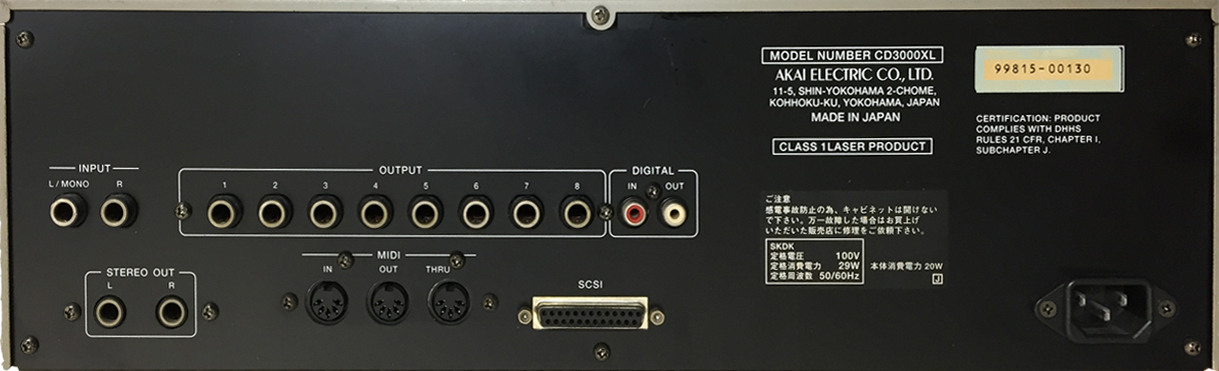 中古品】AKAI/サンプラー/CD3000XL -DJ機材アナログレコード専門