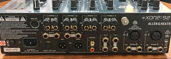 本体傷ありアウトレット品】ALLEN&HEATH/DJミキサー/XONE:92L