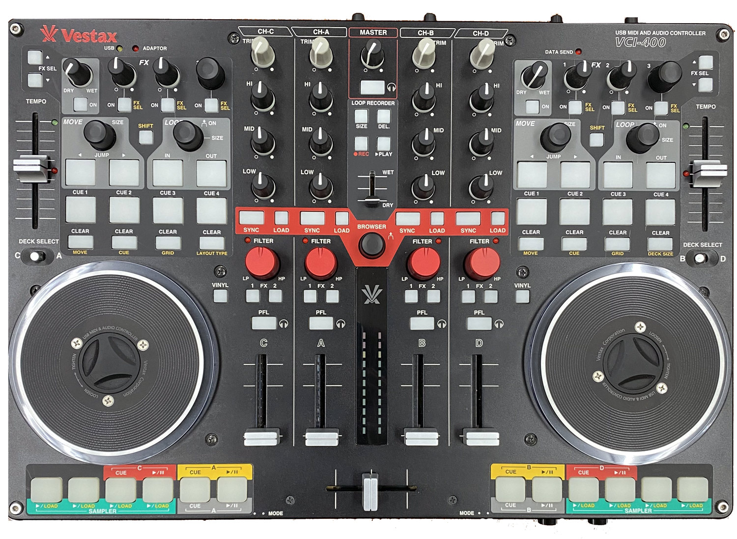 VESTAXのPCDJコントローラー、VCI-400のご紹介です。 VESTAXのPCDJコントローラー、VCI-400のご紹介です。