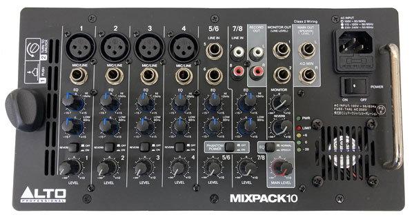 手軽に本格PA機材を！ALTO MIXPACK10