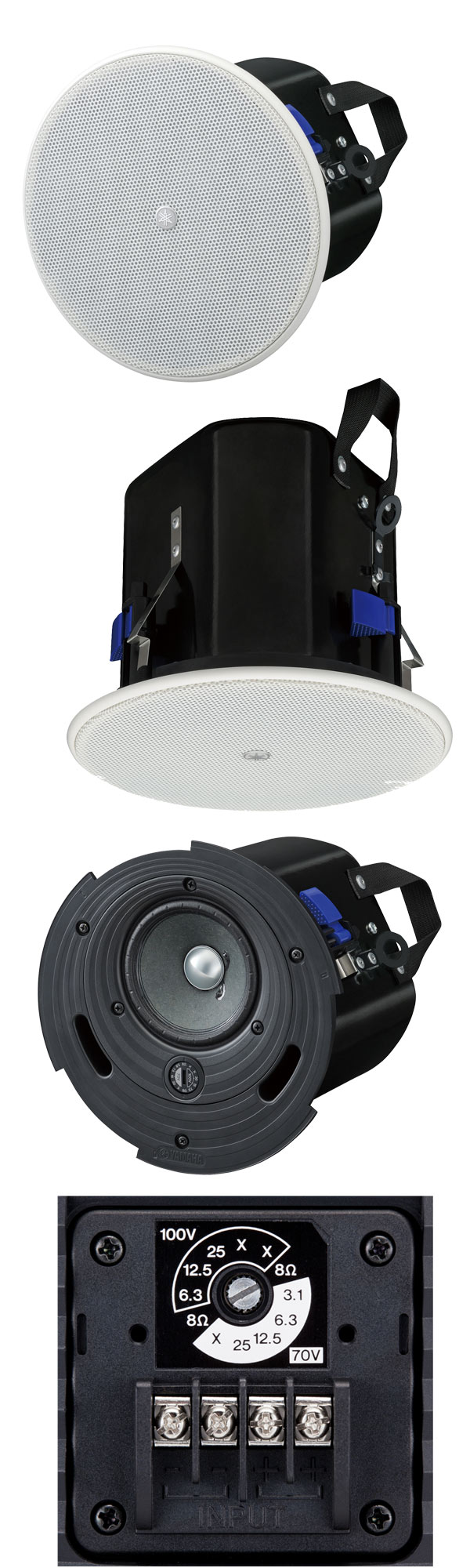 メーカー再生品 ヤマハ 小型設備用天井埋め込み型シーリングスピーカー ブラックモデル VXC6
