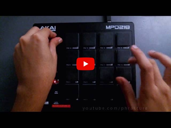 AKAI professionalのMIDIコントローラー MPD218のご紹介。